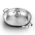 Cooks Standard Wok Stir Fry Pan with Glass Lid, Classic Stainless Steel