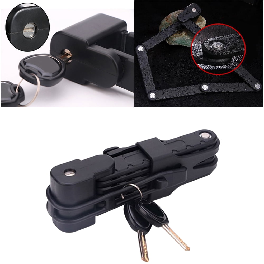 FELTECHELECTR Folding Bike Lock Steel Cable with ABS Rubber Coating for Anti-Theft Security
