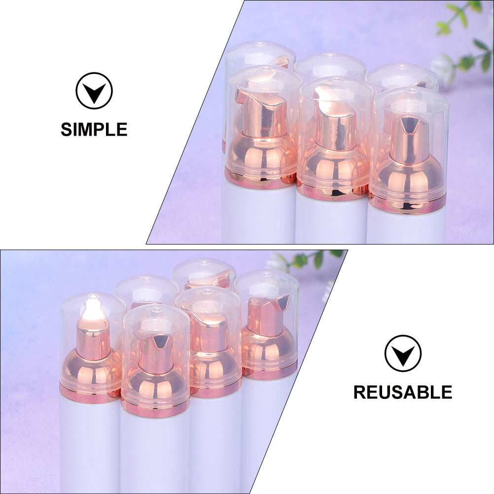 Raindrops Facial Foaming Bottles for Travel Portable Dispenser 12 Pieces 30ml PET Transparent