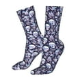 thumbnail image 5 of KLL Skull flower crystal Print Womens Crew Socks Athletic Middle Tube Long Socks Novelty Socks Gifts For Men, 5 of 7