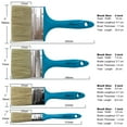 thumbnail image 4 of Magimate Stain Brushes Set 1-inch 2-inch 3-inch and 4-inch, Bristle Blended with Synthetic Paint Brush Assortment, Chip Brushes Variety Pack of Four Staining Brushes in Teal Color, 4 of 6