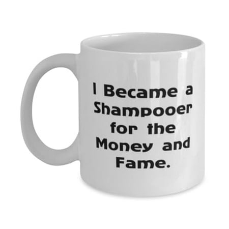 

I Became a Shampooer for the Money and Fame. Shampooer 11oz Mug Sarcasm Shampooer Gifts Cup For Coworkers from Colleagues