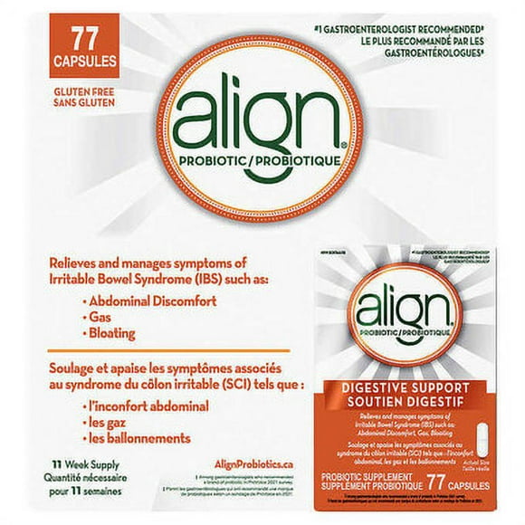 Align Supplément Probiotique - 77 Capsules Soutien de la Santé Intestinale