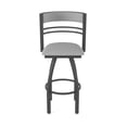 thumbnail image 5 of 860 Hunter 30" Swivel Bar Stool with Pewter Finish and Canter Folkstone Grey Seat and Back, 5 of 5