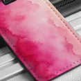 thumbnail image 6 of Pink Ombre Watercolor Faux Leather Travel Luggage Tag, 6 of 7