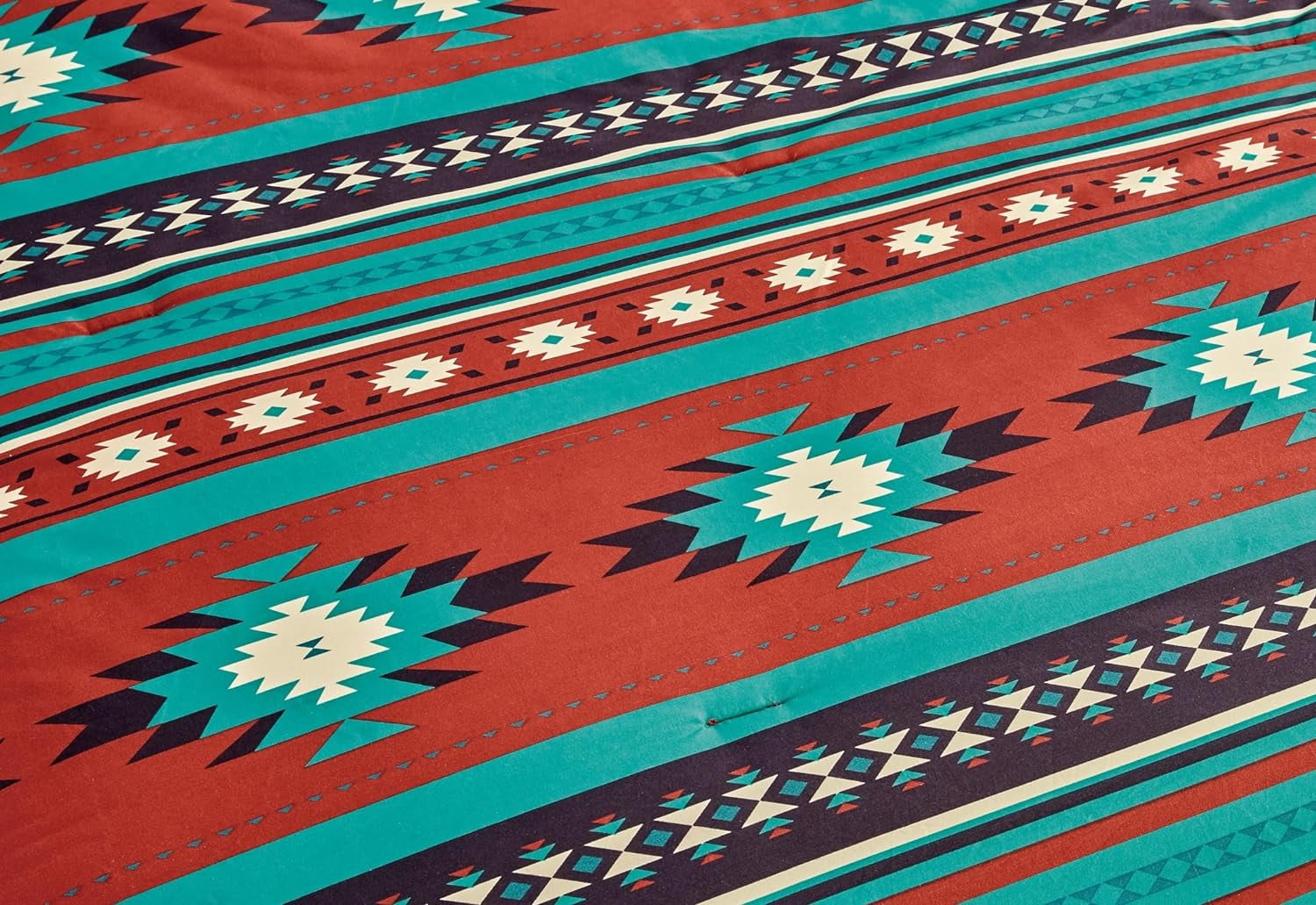 Chezmoi Collection Prescott 3-Piece Southwestern Multi-Color Red Comforter Set, King