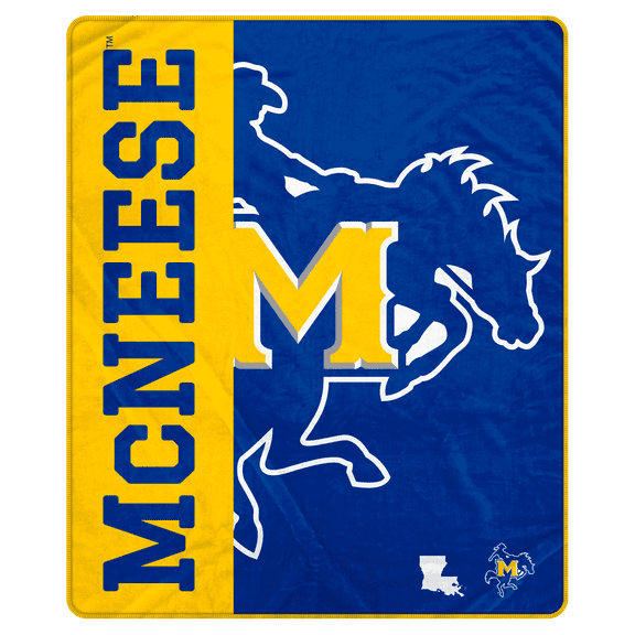NCAA McNeese State Cowboys 50x60 Inch Ultra Soft Tailgate Throw