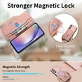 thumbnail image 3 of ELEHOLD Case for Samsung Galaxy A54 5G, Magnetic Detachable Flip Business Leather Wallet Case with Kickstand & Card Slot,Pink, 3 of 9