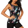 thumbnail image 2 of Bixox Women's Hibiscus Rose Printed Sleeveless Fitness Workout Running Quick-Dry Tank Top, 2 of 7