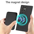 thumbnail image 3 of ELEHOLD for Samsung Galaxy S23 Magnetic Wallet Case with Detachable Back Card Holder Fiber Texture Design Full Body Protective Slim Shockproof Case, black, 3 of 6