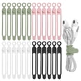 thumbnail image 1 of Organizador de correas para cables Nearockle silicona 24 piezas 4 colores, 1 of 6