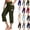 #03 Army Green, variant on Yoga Capris for Women High Waisted Wide Leg Cargo Gaucho Capri Pants Tummy Control Crop Workout Leggings with Pocket,S,#03 Wine