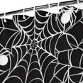 thumbnail image 3 of Black Halloween Spider Webs Shower Curtain 36"x72" ,Bathroom Decorative Shower Curtains Set with 12 Hooks,Modern Waterproof Washable Shower Curtain, 3 of 6