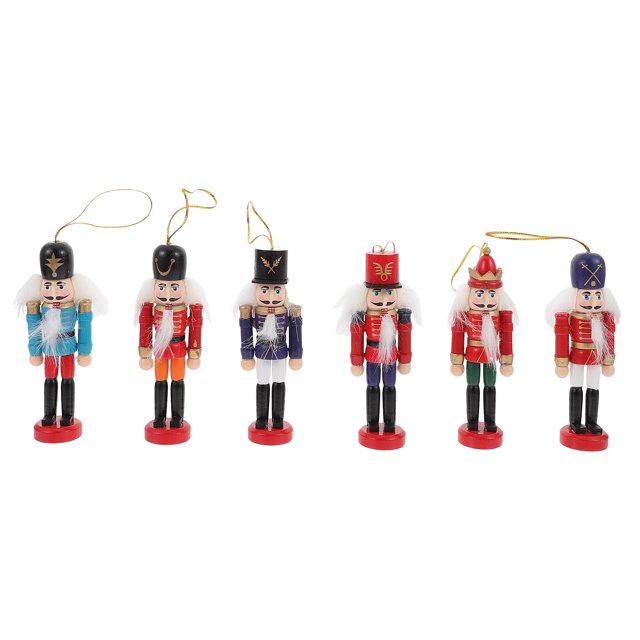 1 juego de marionetas de soldado cascanueces de madera para decoración. Figura de soldado cascanueces decorativa.