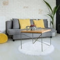 thumbnail image 4 of REGALWOVEN Faux Fur Area Rug Shaggy Floor Mat, White 2x2 Feet Round, 4 of 8