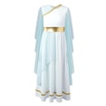 thumbnail image 1 of Robe Romaine pour Filles Grecques Enfants, Toge de la Grèce Antique, Robe de Rome, Princesse, Noblesse, Cosplay, Déguisement, Bleu Pâle 14, 1 of 5