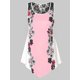 thumbnail image 1 of Camiseta de tirantes floral con panel de encaje de talla grande Rosegal  Bikinis, 1 of 5