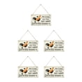 thumbnail image 3 of Carteles de pollo Billuyoard Placas colgantes Decoración del hogar Accesorios de granja 5piezas, 3 of 6