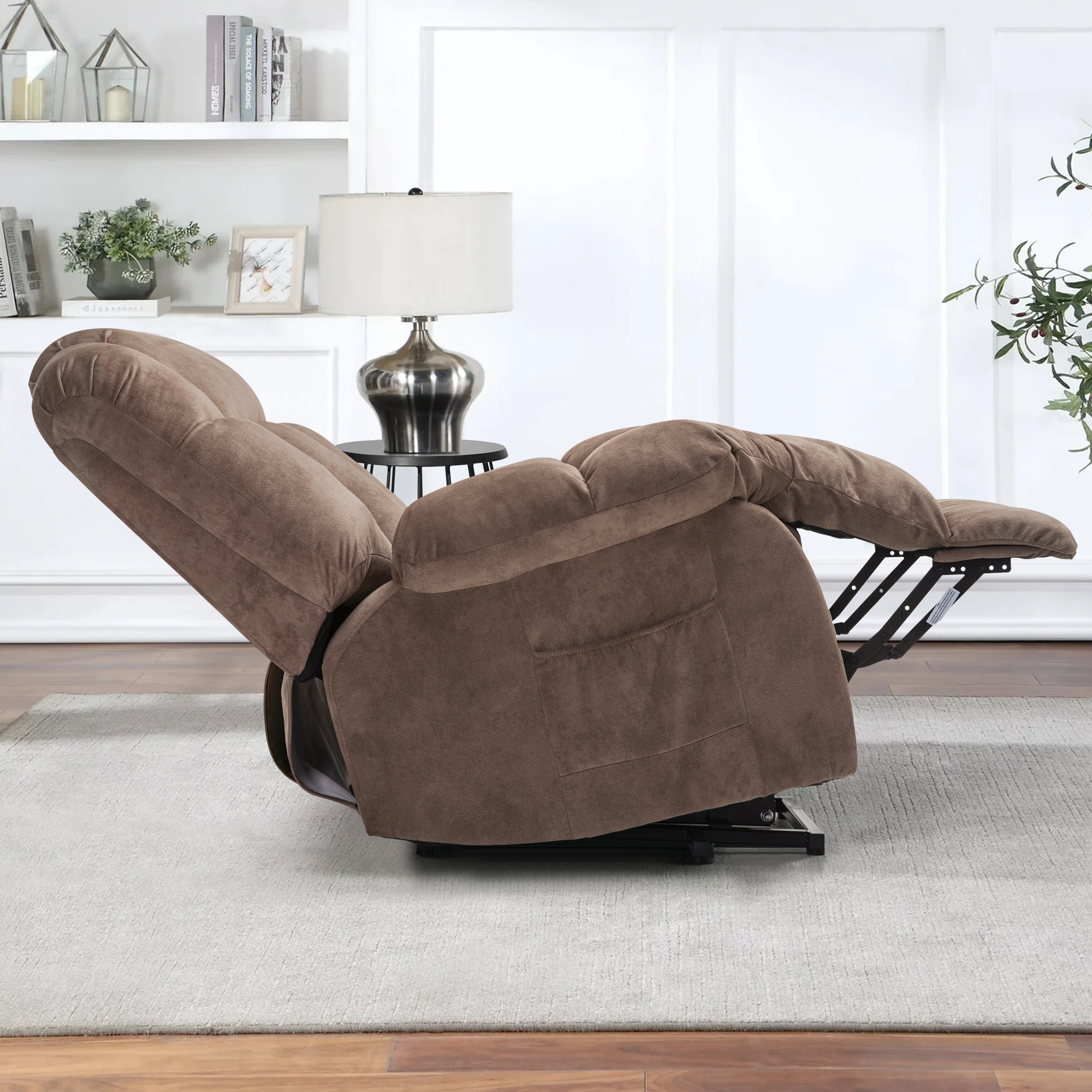 Large Power Lift Recliner Chair for Elderly, Overstuffed Wide Recliners for Adults, Heavy Duty Recliner Sofa and Safety Motion Reclining Mechanism,300lb Capacity,Camel