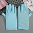 thumbnail image 2 of Inteprter Guantes de LICRA para mujer, ropa de mano elástica corta, acogedora, ropa de Cosplay, adornos de conducción para cena, finos para fiesta Suministros térmicos Cielo azul Inteprter HA061226-11, 2 of 6