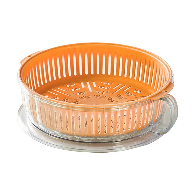 Cesta de Drenaje para Lavabo Doble, Cesta de Plástico para Verduras y Bandeja para Cocina, Cesta de Lavado con Filtración Espesante.