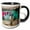 Black/White, variant on 3drose, India, North Gujarat, Rann. Kankrej Taluka. Kankrej Cattle., 15oz Mug