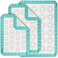 thumbnail image 1 of U-Taste Tapis de Cuisson en Silicone Résistant à la Chaleur pour Macarons, Feuille de Cuisson Réutilisable Antiadhésive pour Biscuits avec Mesure de Cercle de Renforcement des Bords (Taille Demi/rouleau de Gelée/quarts de Feuille, Aqua Sky)), 1 of 8