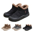 thumbnail image 2 of XIMIN Women Snow Boots Hiking Boots Winter Warm Fur Lined Ankle Booties Wide Toe Box Shoe Minimalist Sneakers Comfortable Waterproof Slip On Lightweight Boots, 2 of 9