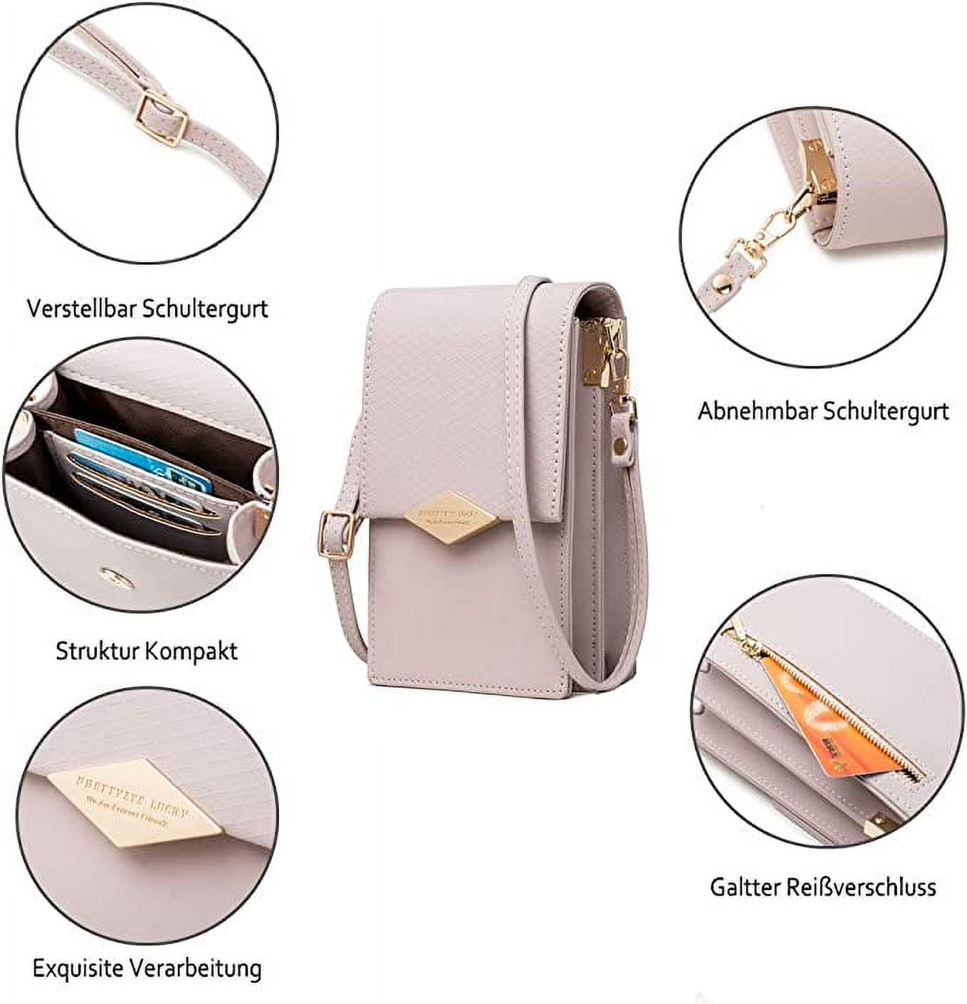 Cell Phone Purse, Small Crossbody Bag, Smartphone Wallet Card Pocket Phone  Bag with Removable Shoulder Strap, Mini Women Handbag Fit for iPhone