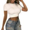 thumbnail image 1 of Pantalons pour Femmes Shorts Décontractés Col Rond Couleur Unie Manches Courtes, 1 of 3