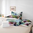 thumbnail image 5 of YST 7 Pcs 3D Hummingbird Bed In A Bag Pink Hydrangea Comforter Set King Rustic Floral Animal Bedding Sets Nature theme Sheet Set with Comforter All Season,Soft, 5 of 5