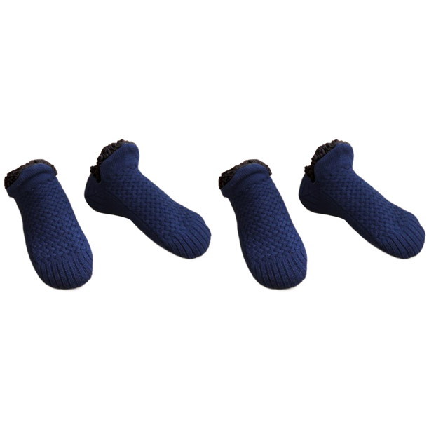 Calcetines de invierno para casa, para hombre y mujer (Azul oscuro 28 cm)