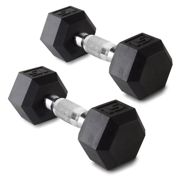 15LB Set of 2 Hex Dumbbells Rubber Coated Cast Iron Hex Black Dumbbell Free Weights for Exercises Neoprene Dumbbell Hand Weights Anti-Slip Anti-roll Hex Shape Colorful 15Lbs Pair 15LB HEX DUMBBELLS