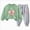 A45---Light Green, variant on 8-9 Years Toddler Girls Outfit Sets 2 Pieces Long Sleeve Pullover Printed Girls Clothing Sets Pink Girl Winter Set