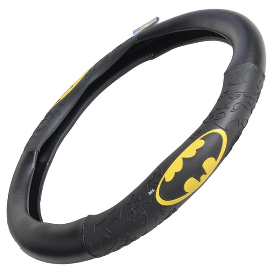 Batman Car Steering Wheel Cover - Comfort Grip Superhero Car Accessories, Universal Fit for Steering Wheels between 14.5"-15.5"