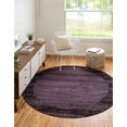 thumbnail image 2 of Unique Loom Del Mar Tapis de Transition Contemporain_dlm001, 8' Rond, Violet/ivoire, 2 of 2