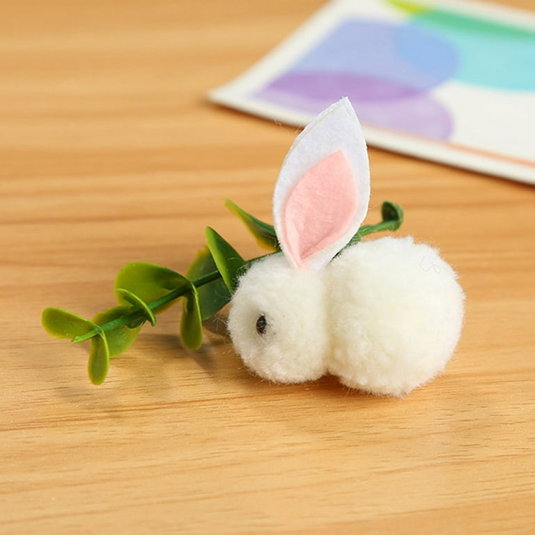 Mini Easter Rabbits 10 Pcs Plush Bunny for Doll Kit