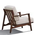 thumbnail image 4 of Pemberly Row Solid Wood and Fabric Upholstered Accent Armchair in Beige, 4 of 7