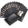 thumbnail image 1 of YOPTOP Deck of Cards Waterproof Black Playing Cards Poker Cards Plastic Playing Cards Gilding Black Playing Cards Black Gilding Waterproof Playing Cards, 1 of 5