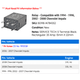 thumbnail image 2 of Relay - Compatible with 1994 - 1996, 2002 - 2008 Chevy Impala 1995 2003 2004 2005 2006 2007, 2 of 2