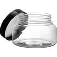 thumbnail image 3 of IEMIEBSHA 16 Pack 8 Oz Plastic Jars with Lids, Clear Body Scrub Jars Empty Refillable Containers Round Low Profile Samples Jars for Makeup, Body Butter, Creams, Slime, Travel Storage, 3 of 9