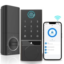 COBIZI Smart Lock with WiFi, Fingerprin Keyless Entry Door Lock with App Control, App Remote Control, Auto-Lock, Smart Deadbolt Lock, Easy Installation, IP54 Waterproof,Black