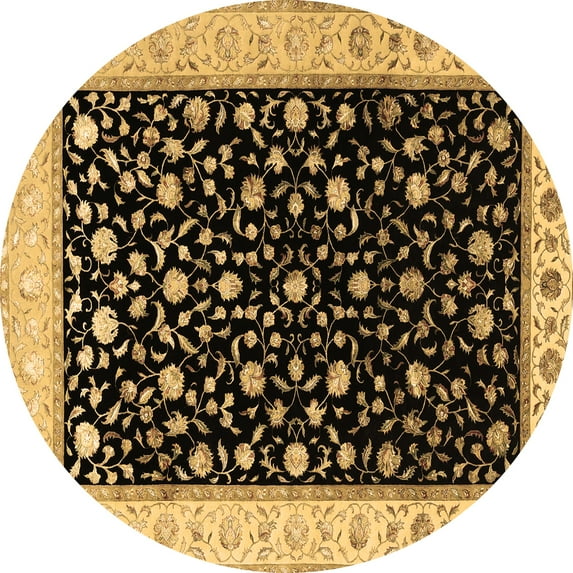 Ahgly Company Indoor Round Persian Brown Traditional Area Rugs, 6' Round