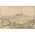 thumbnail image 2 of Edward Lear 24x17 Black Ornate Framed Double Matted Museum Art Print Titled: Naples (1884-1885), 2 of 5