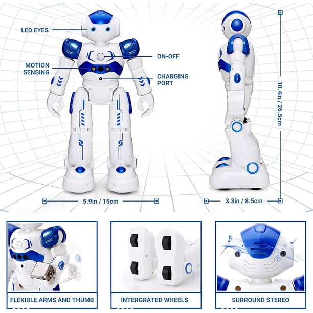 KingsDragon RC Robot Juguetes para Niños, Gestos y Detección Control Remoto Programable Ro KINGSDRAGON KingsDragon