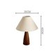 thumbnail image 2 of Lámpara de mesa de madera for dormitorio, estilo retro, lámpara de noche., 2 of 6