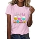 thumbnail image 2 of Blusas de Manga Corta para las Mujeres Divertida Impresión Cuello Redondo Camiseta Vintage, Blusas de Primavera para las Mujeres, 2 of 4