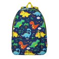 thumbnail image 1 of Watercolor Baby Dino Pattern Backpack – Cute Hand-Drawn Dinosaur Print Bookbag for School and Trips, 1 of 4