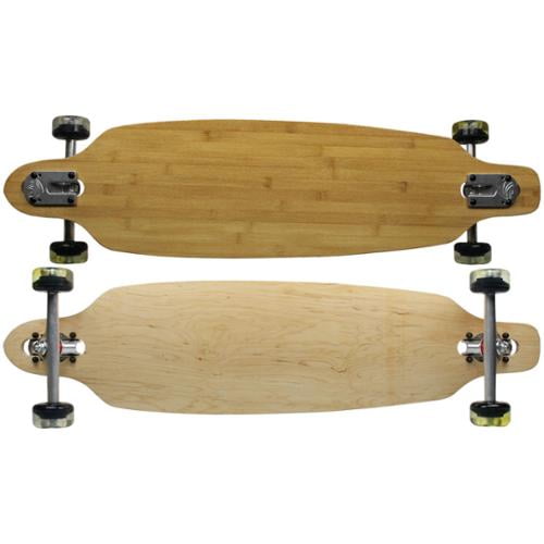 Premium Bamboo Top Drop Through Longboard 9 x 36 Paris Trucks