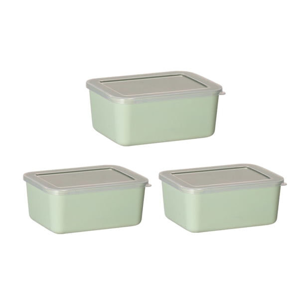 Recipiente hermético para alimentos Matsuzay Tapa hermética Libre de BPA No tóxico Organización fácil Verde 3 piezas